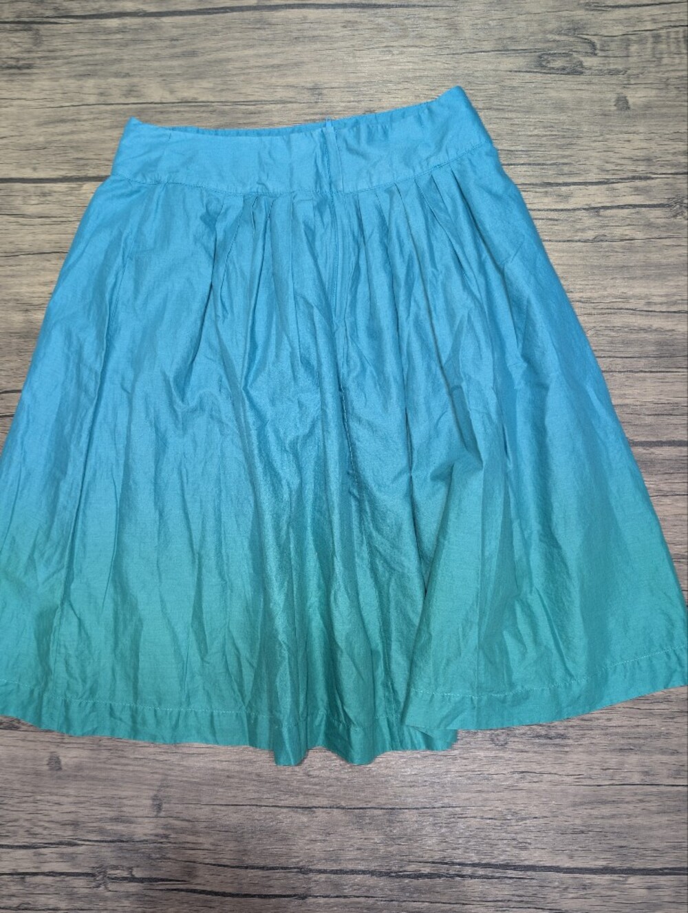 H & M Blue & Green Ombre Lined  Skirt Size 4
